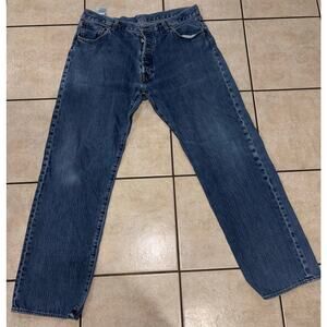 Levis Strauss & co premium jeans Big E 501 93 w36 l34
Blue button